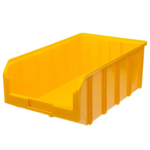 Ящик пластиковый V-4 желтый, (502х305х186) 20 литров