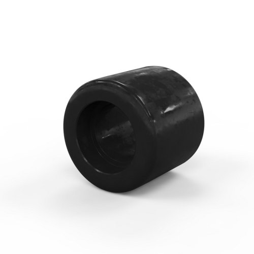 Ролик для рохли, 80x70 мм, черный полиамид (без подшипника)