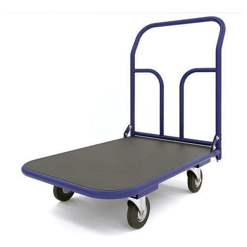 Тележка платформенная с резиновым покрытием ТПР 8 (700x1000 мм, колеса черная резина 200 мм)