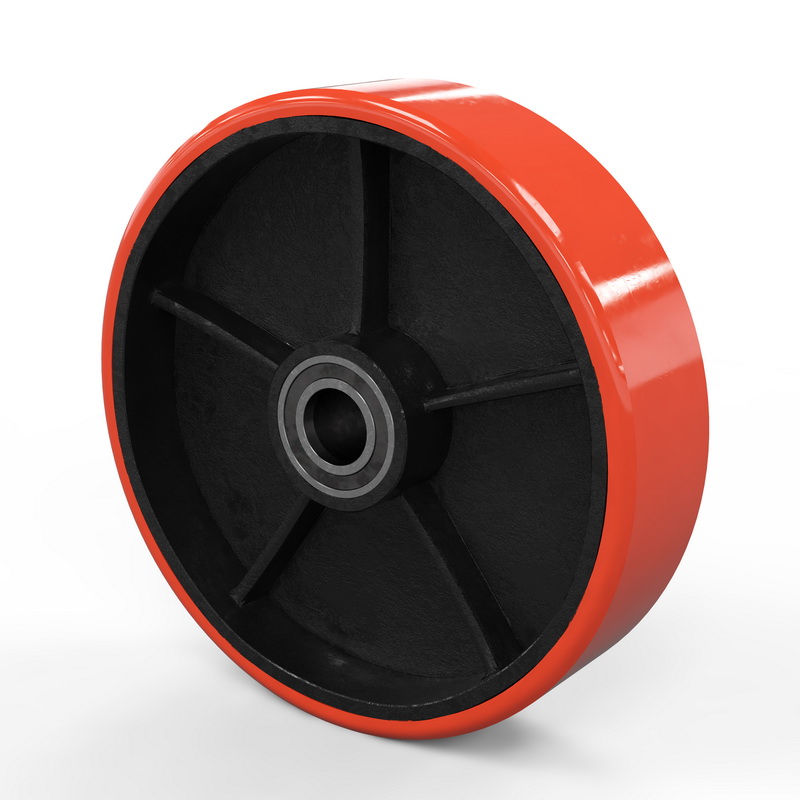 Колесо 200х50 металл / полиуретан с подшипниками