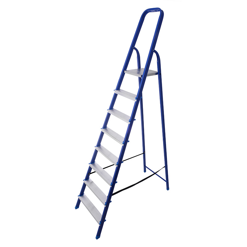 Стремянка стальная с алюминиевыми ступенями CS08 (8 ступеней)