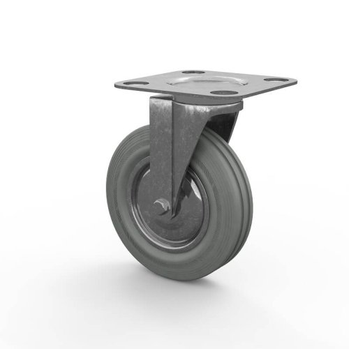 Промышленное колесо поворотное ⌀160 мм - серая резина
