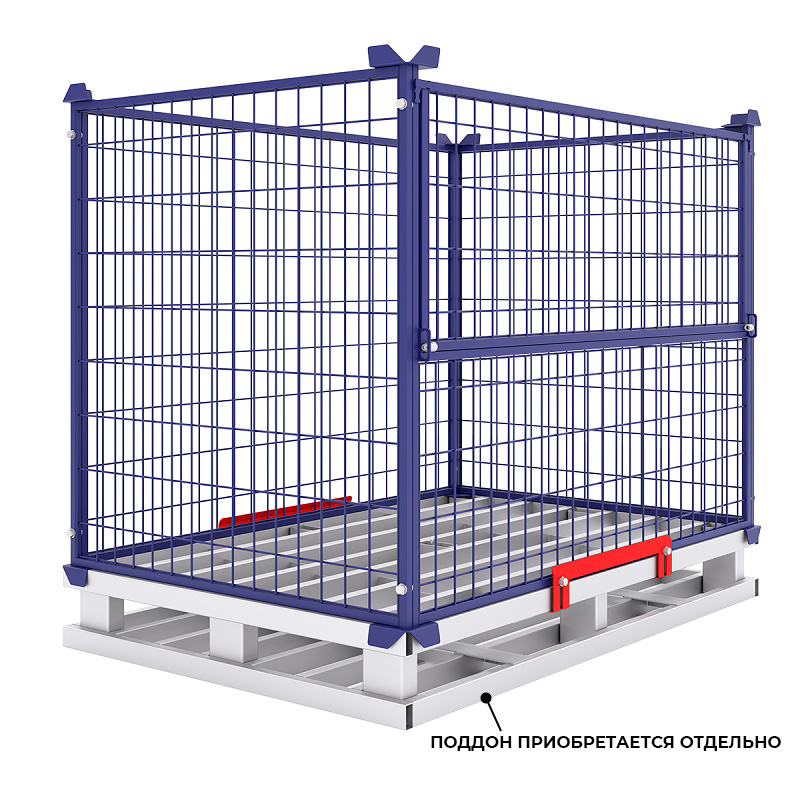 Сетчатое ограждение паллеты (1500 кг, 1200x800x860 мм)