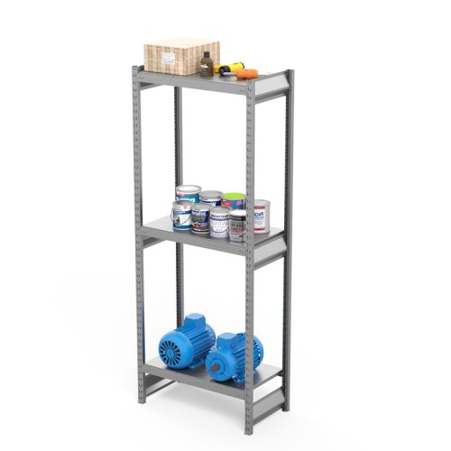 Стеллаж СГ Ультра / СГУ (2500х1200х500 мм) 3 яруса, цинк (СГУ 2512053)