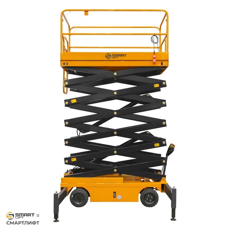Подъемник ножничный самоходный SJY-0.3-13A (300 кг, 12,8 м) СМАРТЛИФТ (SMARTLIFT) / СМАРТ (SMART) – изображение №4
