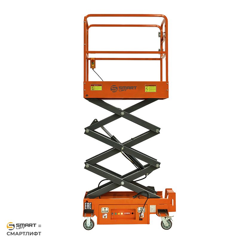 Подъемник ножничный несамоходный SJY-0.3-3.9 (220В, 300 кг, 3,9 м) СМАРТЛИФТ (SMARTLIFT) / СМАРТ (SMART) – изображение №2