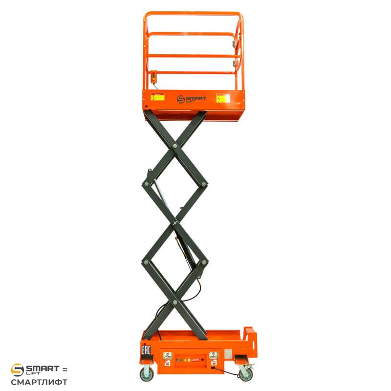 Подъемник ножничный несамоходный SJY-0.3-3 (AC&DC; 300 кг; 3 м) СМАРТЛИФТ (SMARTLIFT) / СМАРТ (SMART) – изображение №3